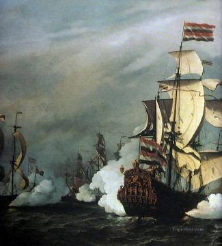 海戦 Painting - テクセル海戦の戦い